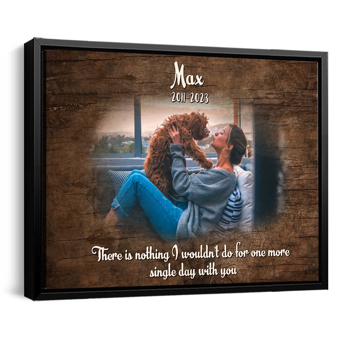In Loving Memory Personalized Photo Canvas Memorial Gift For Dog Lover