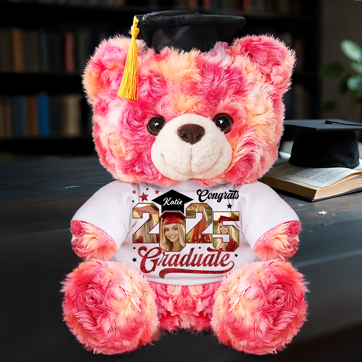 2025 Photo Frame Personalized Graduation Litter Bear Plush - Graduate Bear With Cap