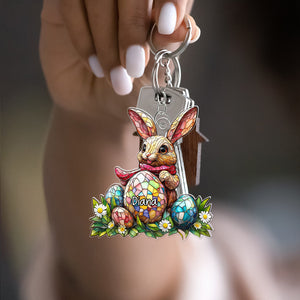 Personalized Gifts For Easter's Day Keychain Rabbit Eggs