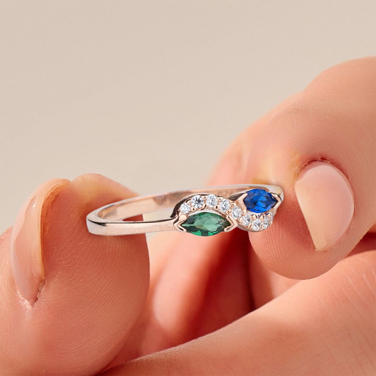 Infinity Ring - Personalized Birthstone Ring, Gift For Mother