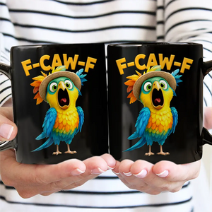 Funny Chicken F-Caw-F - Personalized Custom Coffee Mug
