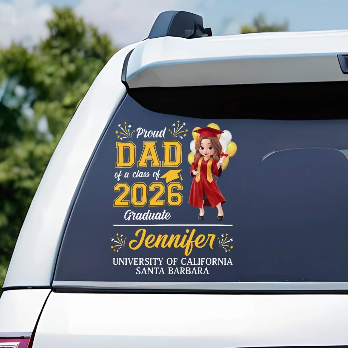 Custom Decal - Personalized Graduation Gifts For Him, Her - Go Where Your Dreams Take You