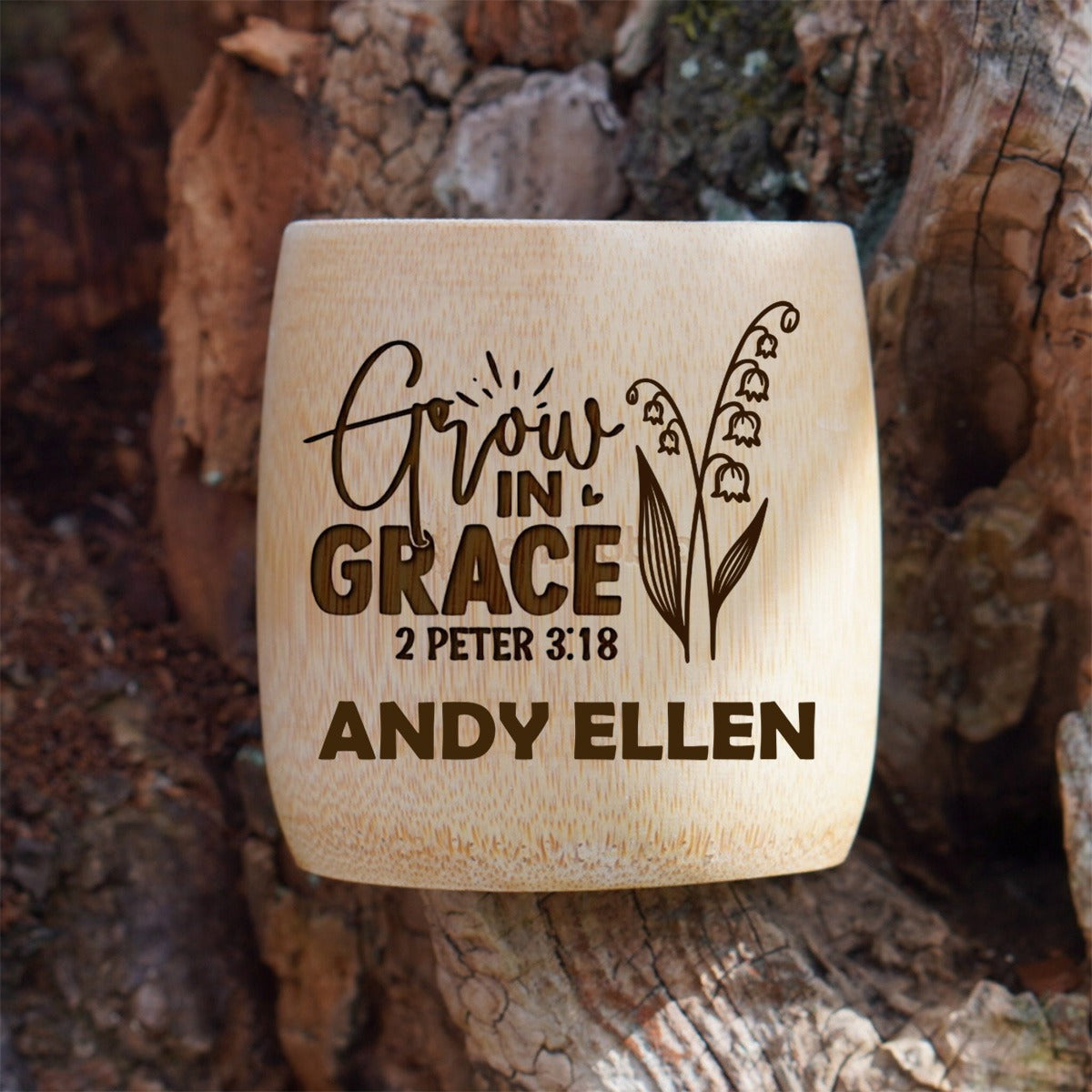 Grow In Grace - Personalized Bamboo Cup