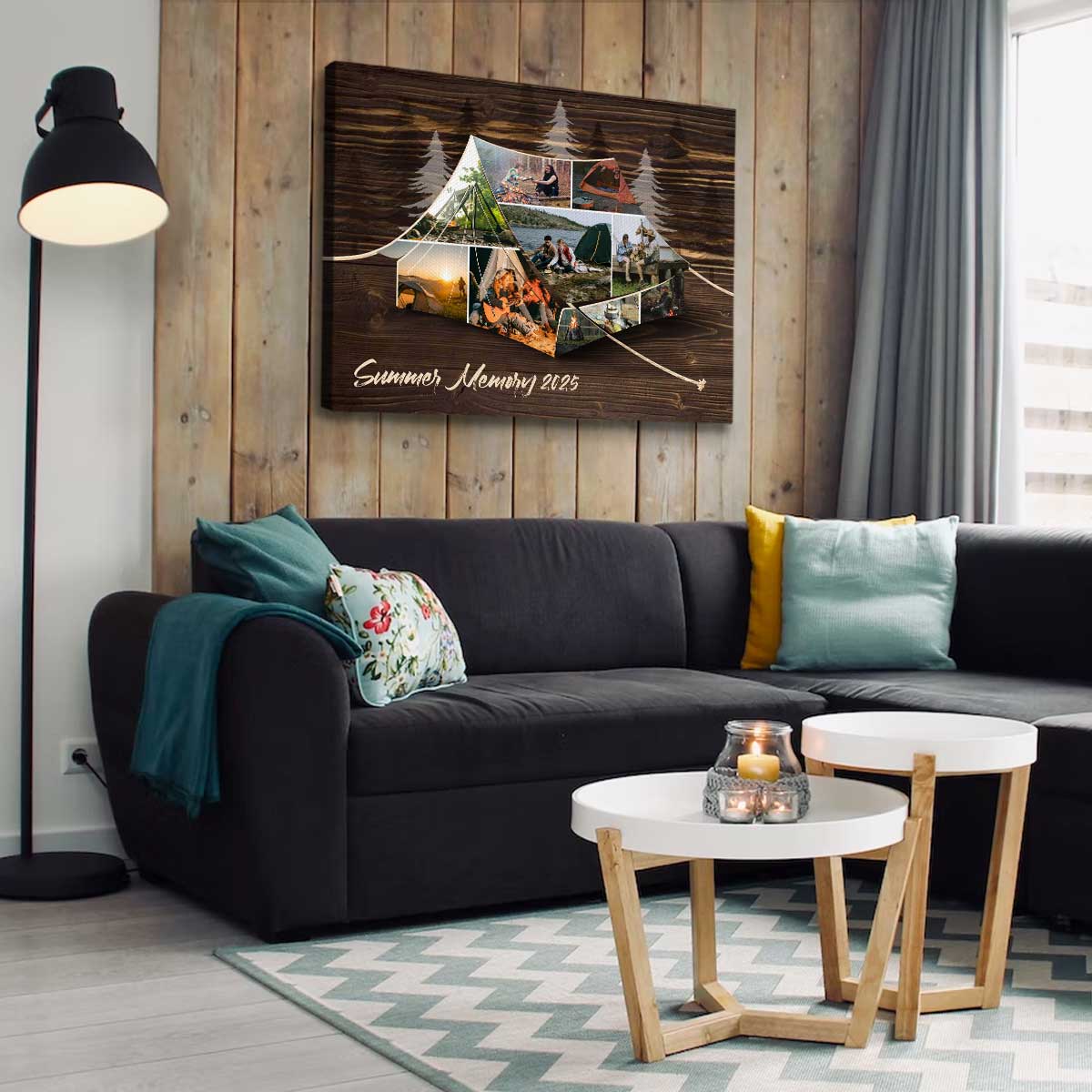 Personalized Tent Camping Photo Collage Canvas Family Camping Trip Gifts