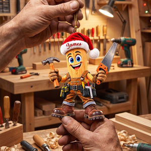 Personalized Carpenter Christmas Ornament – Custom Name Keepsake | Gift For Woodworkers & Carpenters