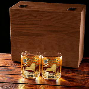 Personalized "The State Pride" Whiskey Glass – Luxury Patriotic Gift