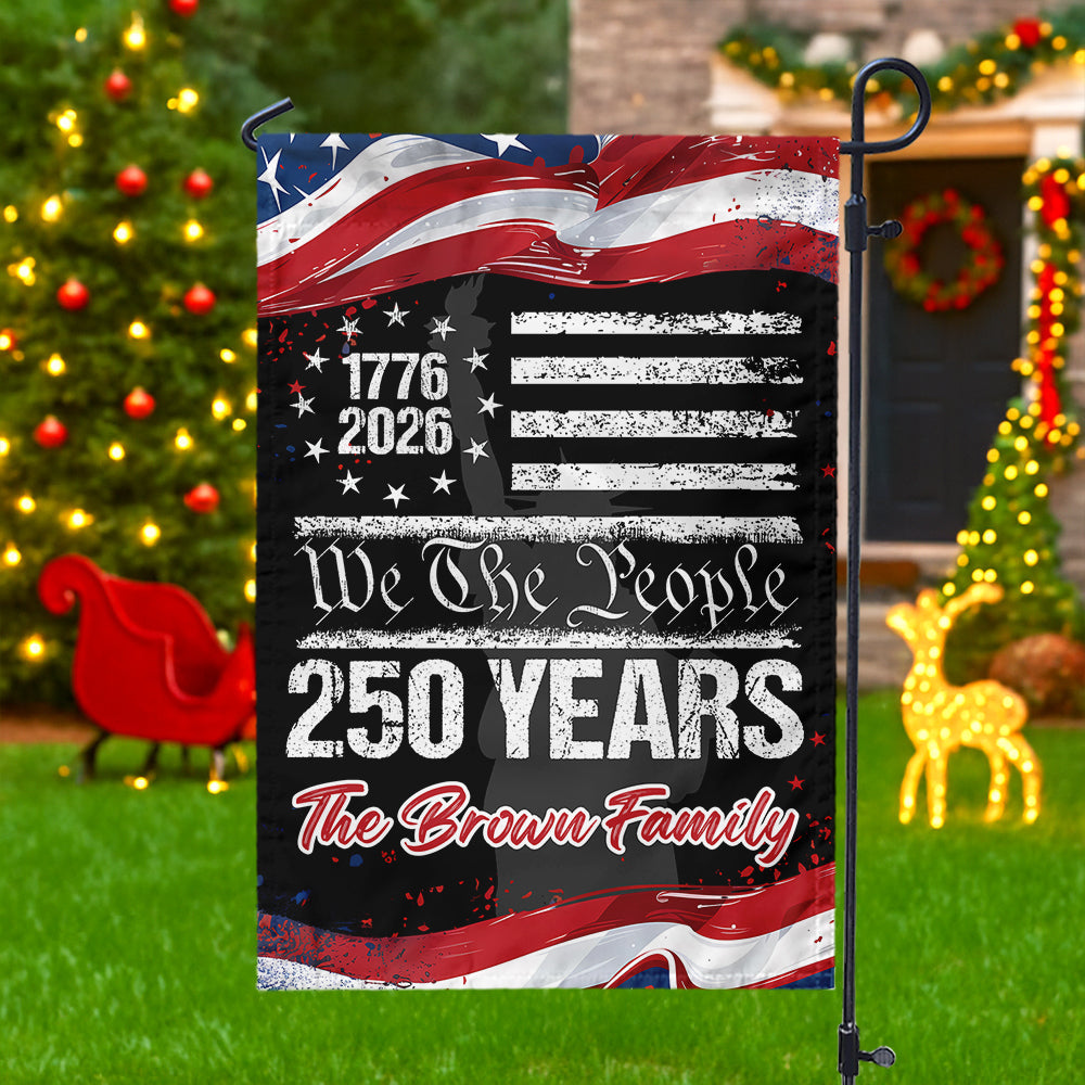 250 Years America 250th Birthday 1776-2026 Eagle Personalized Garden Flag Gift for Family