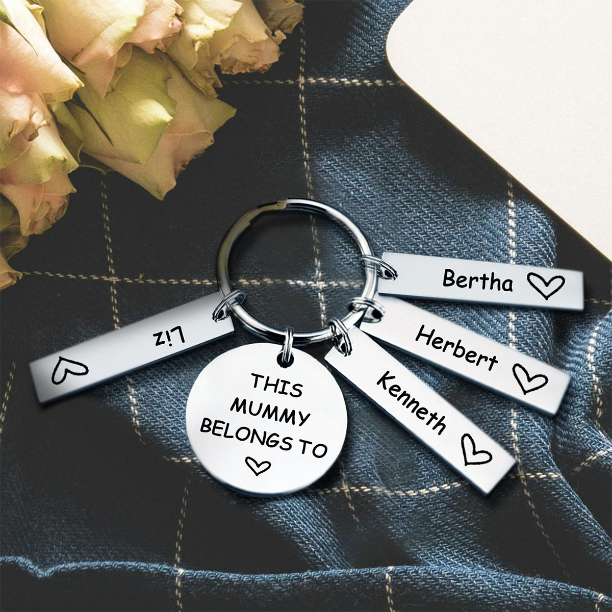 This Mummy Belongs To Personalised Family Keychain