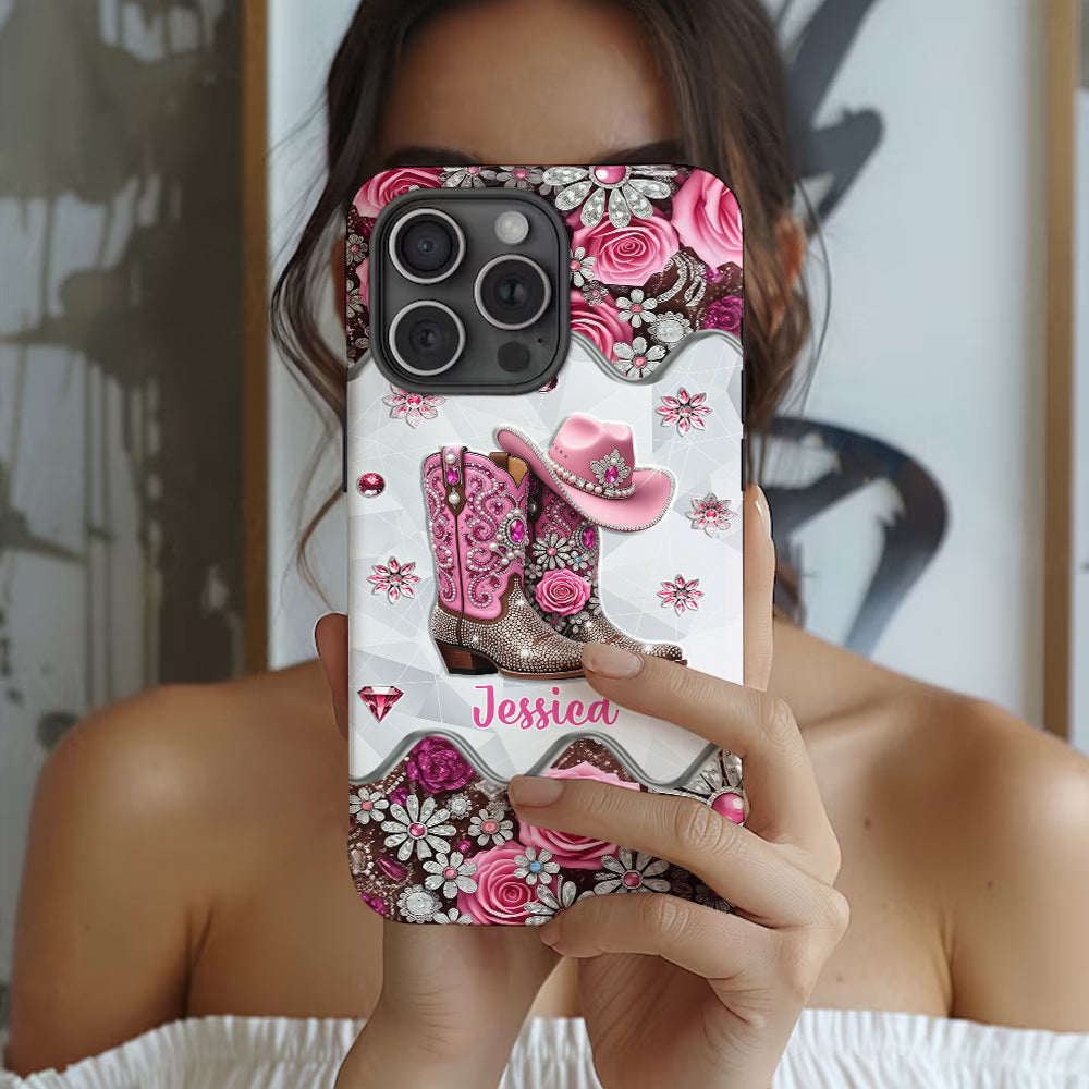 Cowgirl Boots - Personalized Phone Case