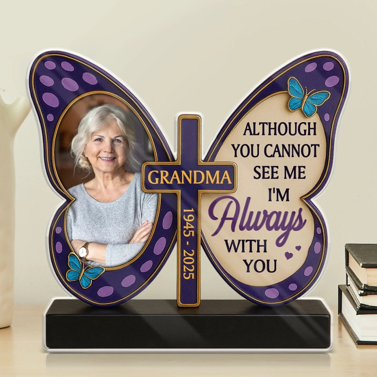 Custom Photo A Silent Tear, A Lasting Love - Memorial Personalized Custom Acrylic Plaque Custom Shape