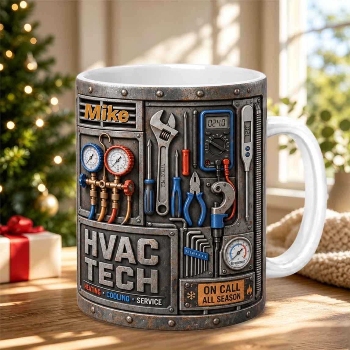 Personalized HVAC Coffee Mug – Custom Gift For Heating & Cooling Technicians