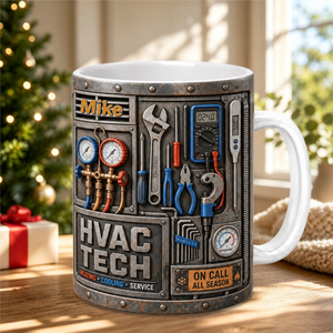 Personalized HVAC Coffee Mug – Custom Gift For Heating & Cooling Technicians