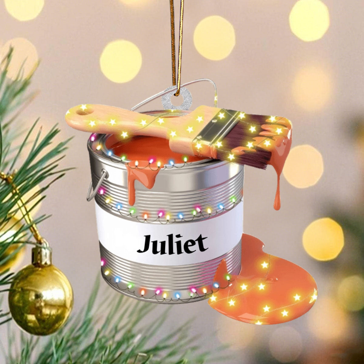 Personalized Painter Christmas Ornament, Gift for Artists