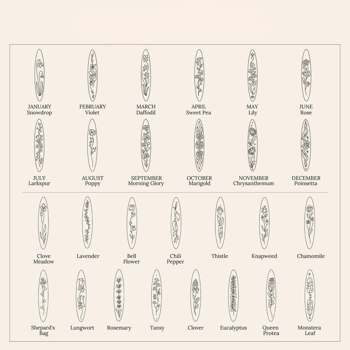 Personalized Floral Ring with Birthstones Flower Design Ring for Women