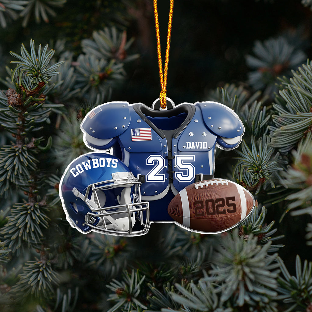 Football Season - Personalized Football Ornament