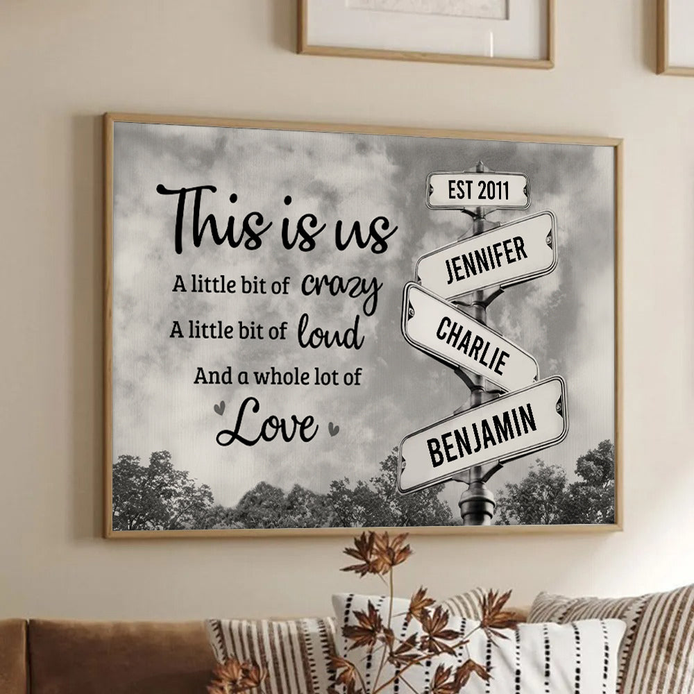 This Is Us, Full Of Love Family - Personalized Poster/Canvas - Gift For Family Members, Mom and Dad