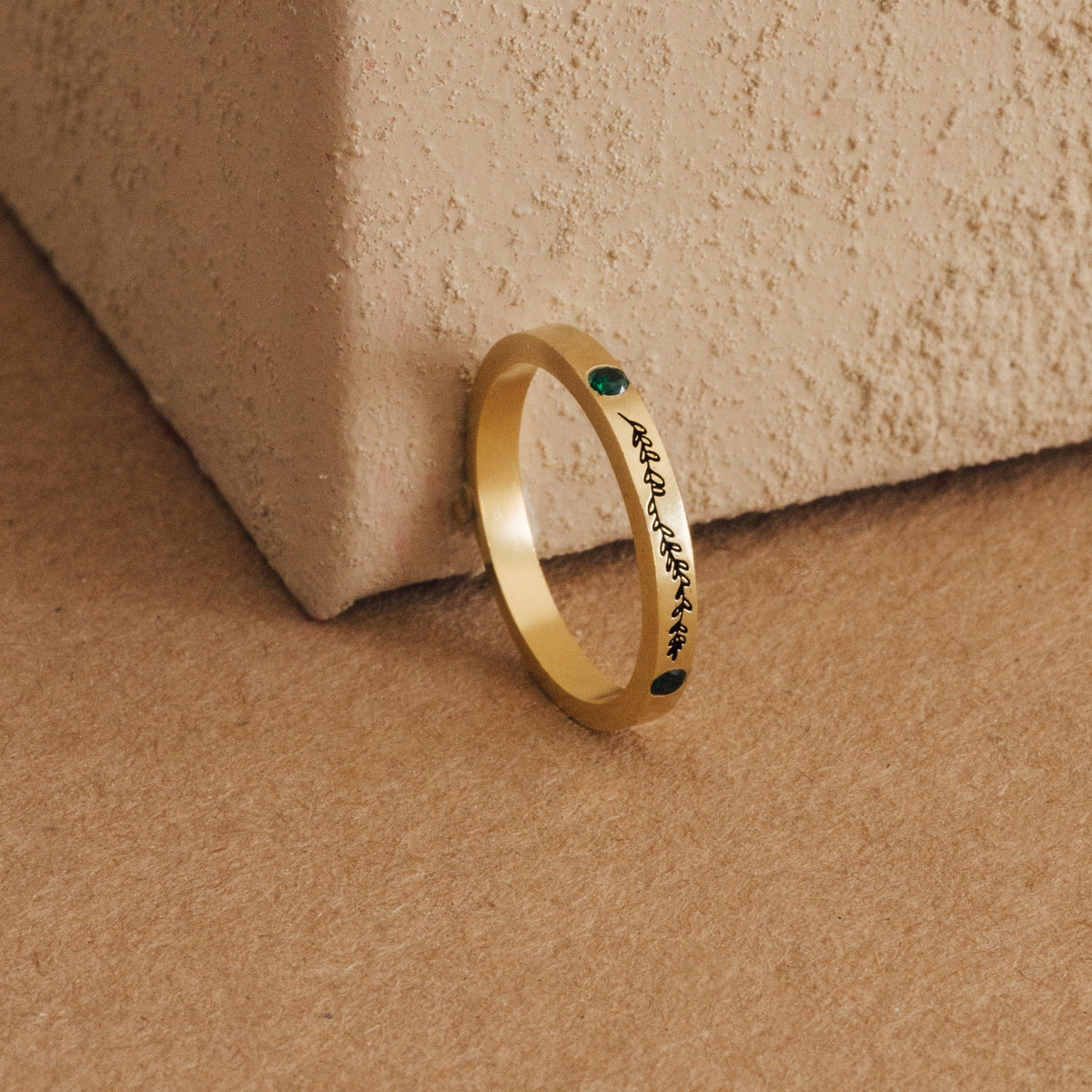 Personalized Floral Ring with Birthstones Flower Design Ring for Women