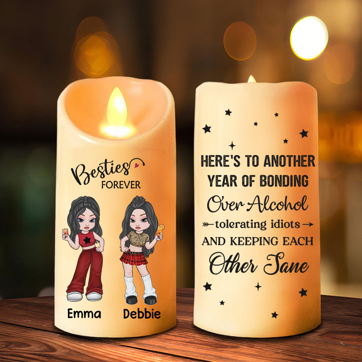 Life Is A Party, And You’re My Favorite Guest - Bestie Personalized Custom LED Candle - Gift For Best Friends, BFF, Sisters