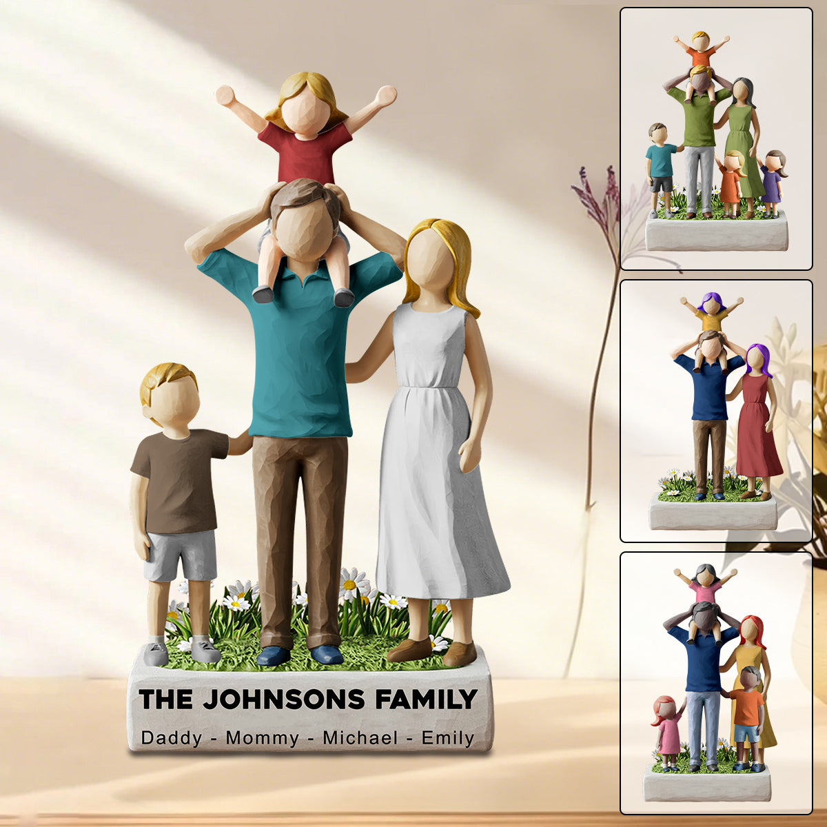 We Love You Dad Mom - Personalized Family Custom Shaped Acrylic Plaque