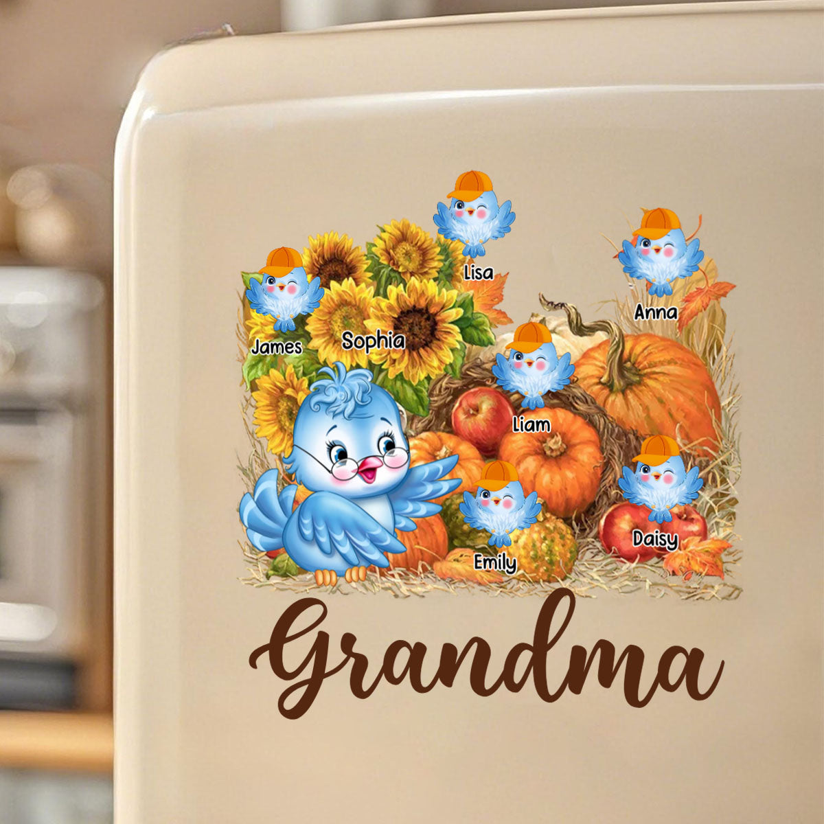 Personalized Gift For Grandma Harvest Decal