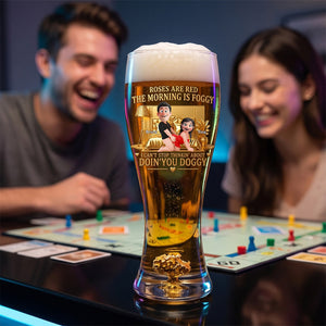 Personalized Naughty Couple Beer Glass-Perfect Gifts For Couple