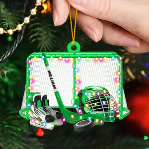 Personalized Ice Hockey Ornament, Gift For Hockey Players