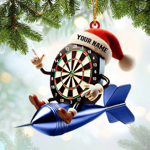 Custom Name Dart Personalized Acrylic Ornament Dart Lover Christmas Gift