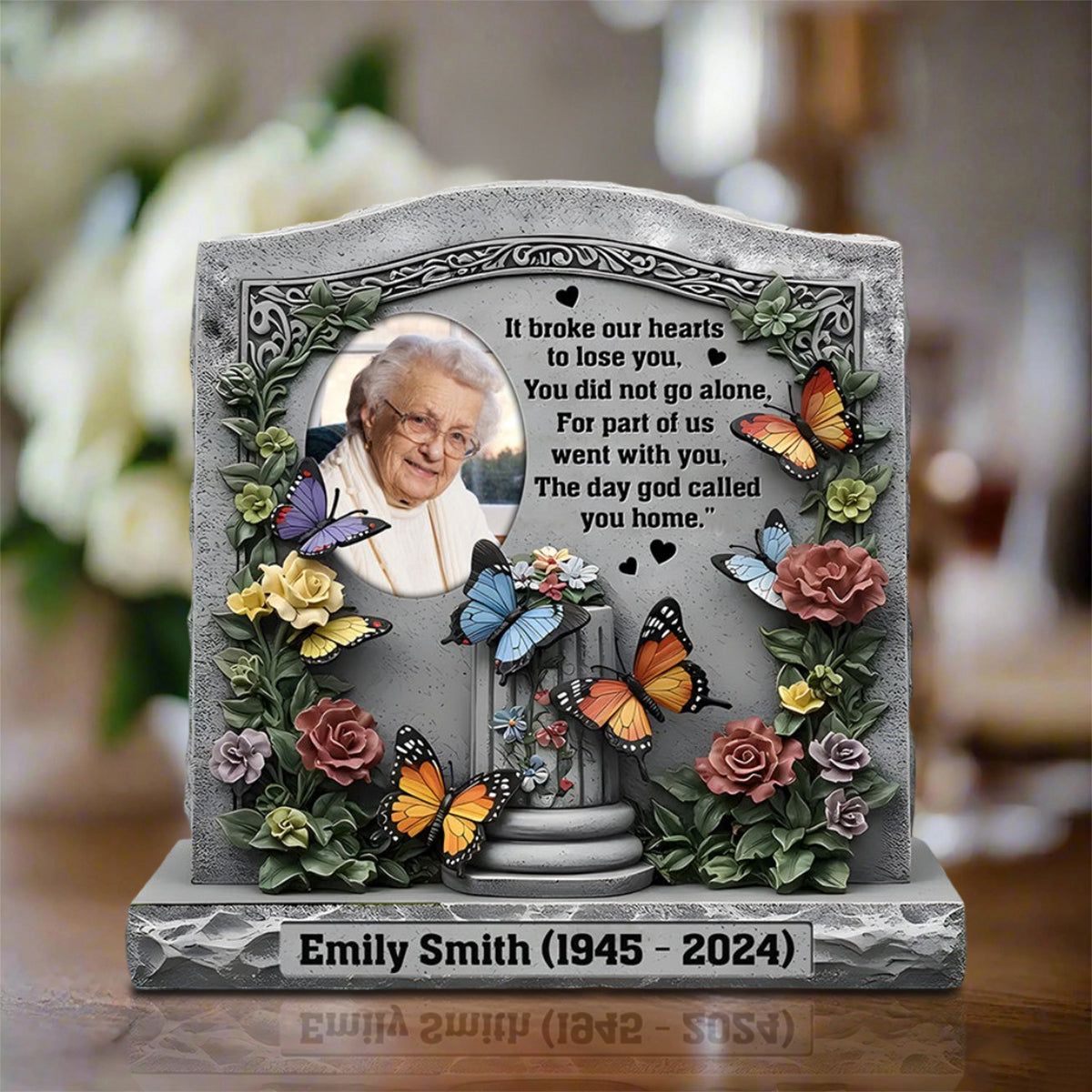 The Day God Called You Home - Personalized Memorial Custom Photo Acrylic Plaque