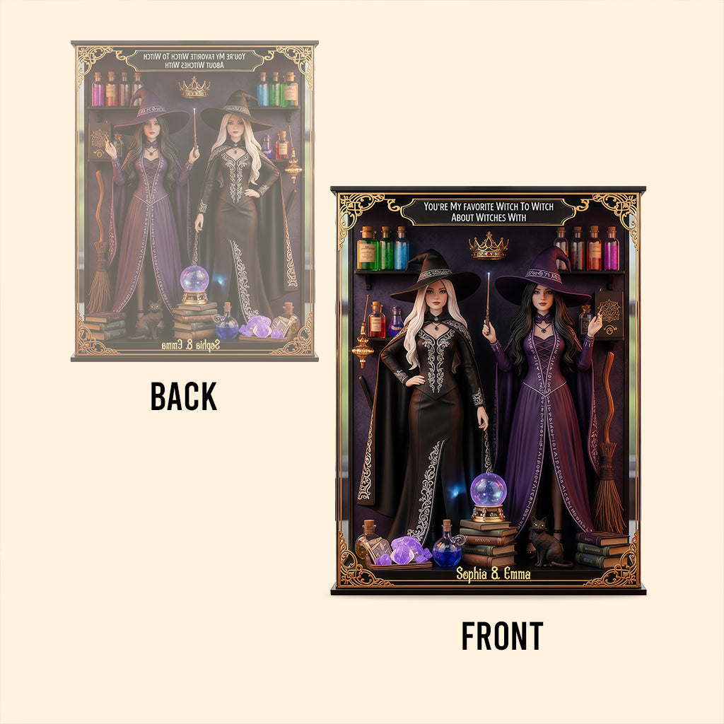 We're Not Sugar & Spice - Personalized Witch Custom Shaped Acrylic Plaque For The Fierce & Unique