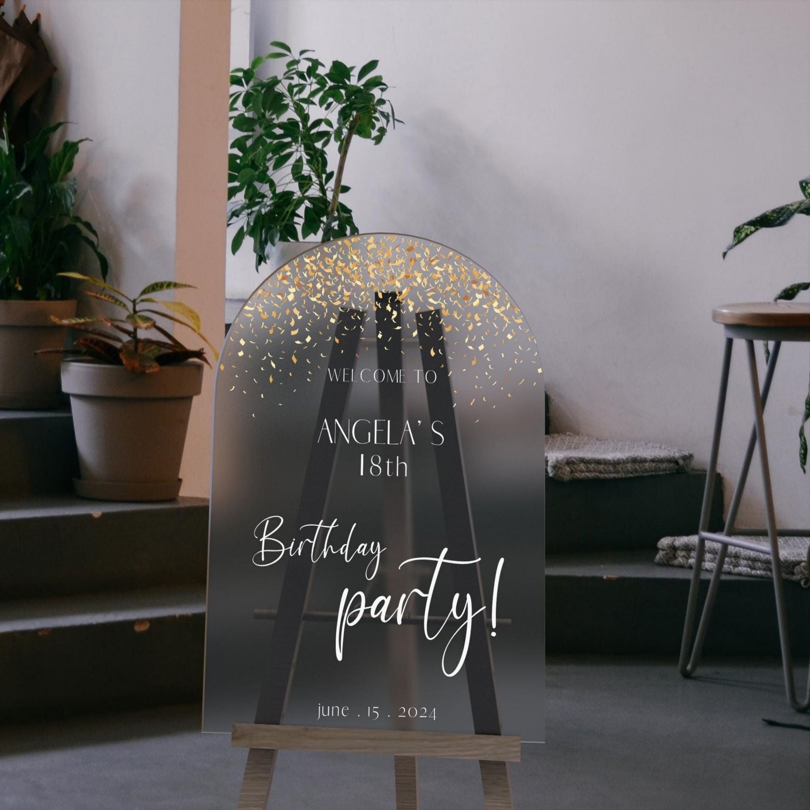 Personalized Welcome Sign for Birthday Party, Frosted Acriylic Birthday Sign, Birthday Decorations