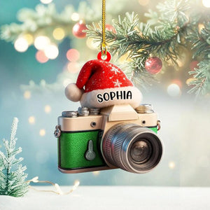 Personalized Camera Christmas Ornament Photographer Gift