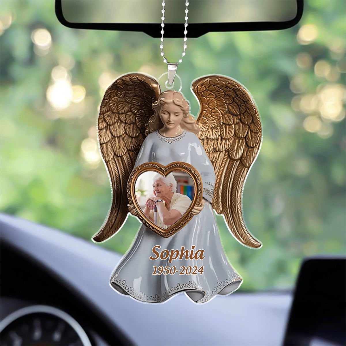 On Angel’s Wings - Personalized Acrylic Ornament