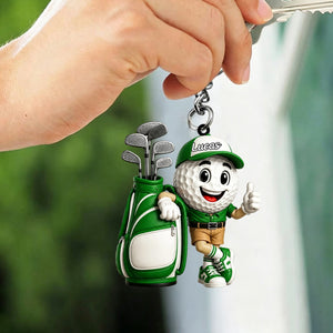 Golf Player Keychain  – Personalized Gift For Golf Lovers
