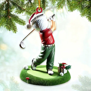 Custom Name Golf Ornament, Golf Lover Christmas Gift