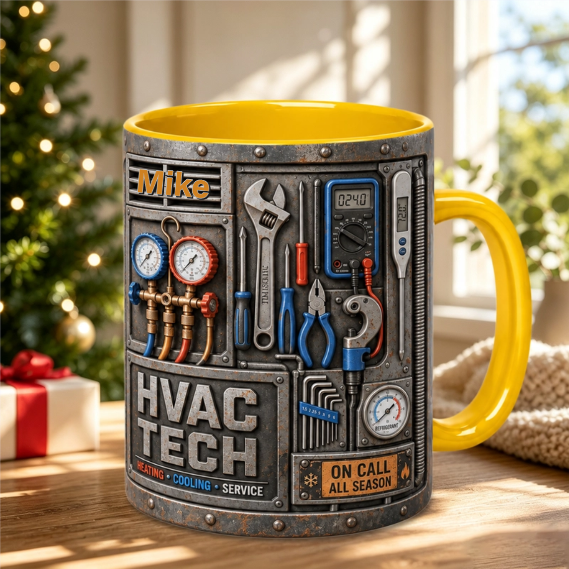 Personalized HVAC Coffee Mug – Custom Gift For Heating & Cooling Technicians