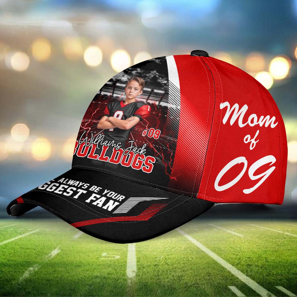 I Will Always Be Your Biggest Fan Personalized Photo Football Classic Cap