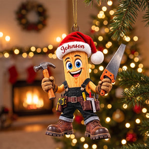 Personalized Carpenter Christmas Ornament – Custom Name Keepsake | Gift For Woodworkers & Carpenters