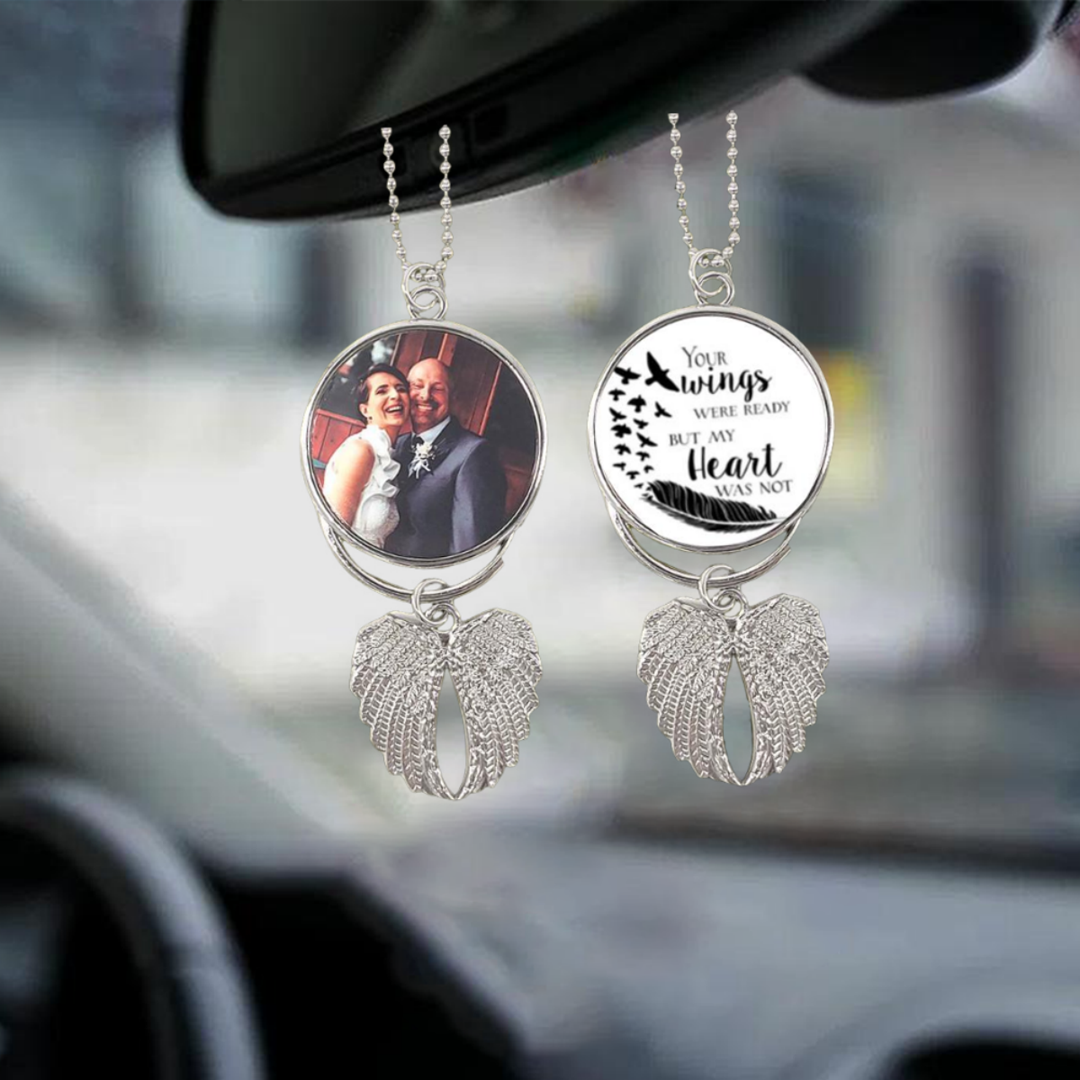Your Wing Were Ready But My Heart Was Not Personalized Angel Memorial Charm