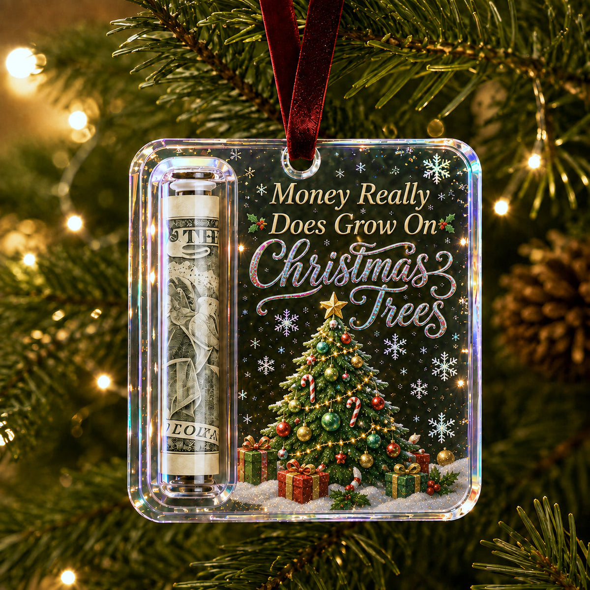 Christmas Cash Gift Holder Ornament