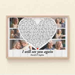 I Will See You Again, Custom Couple Photo Canvas Print, Gift For Couple, Memorial Gifts