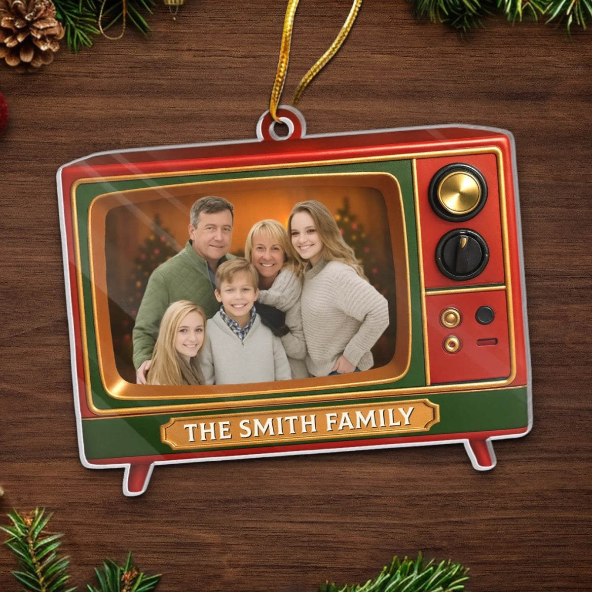 Bringing Family Moments To Screen - Custom Photo Acrylic Ornament - Personalized Christmas Gifts