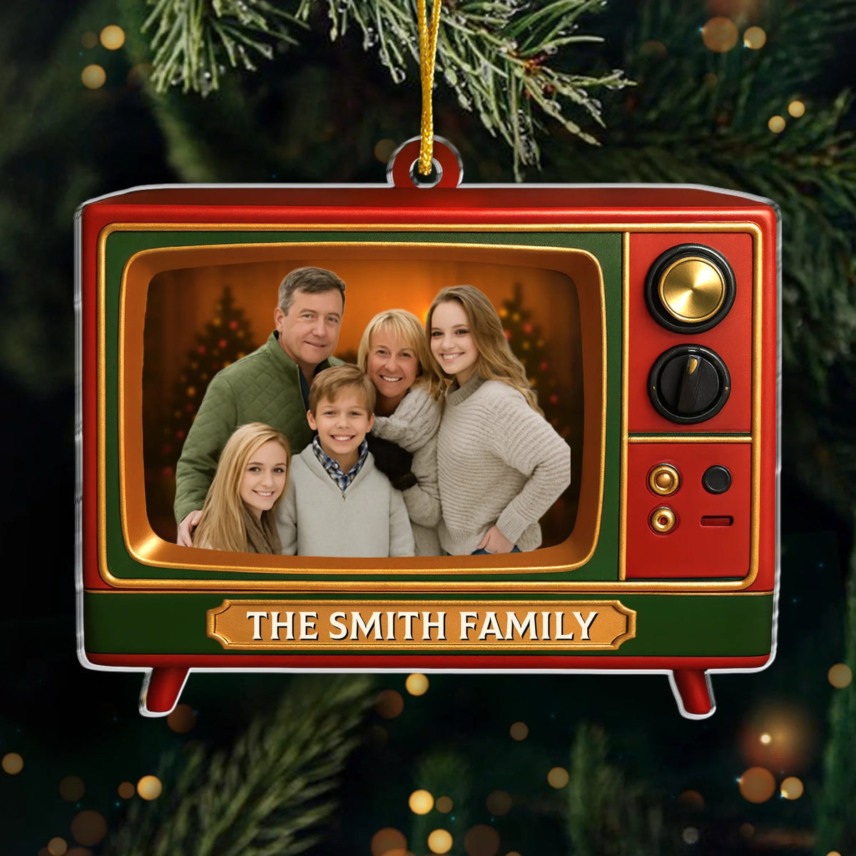 Bringing Family Moments To Screen - Custom Photo Acrylic Ornament - Personalized Christmas Gifts