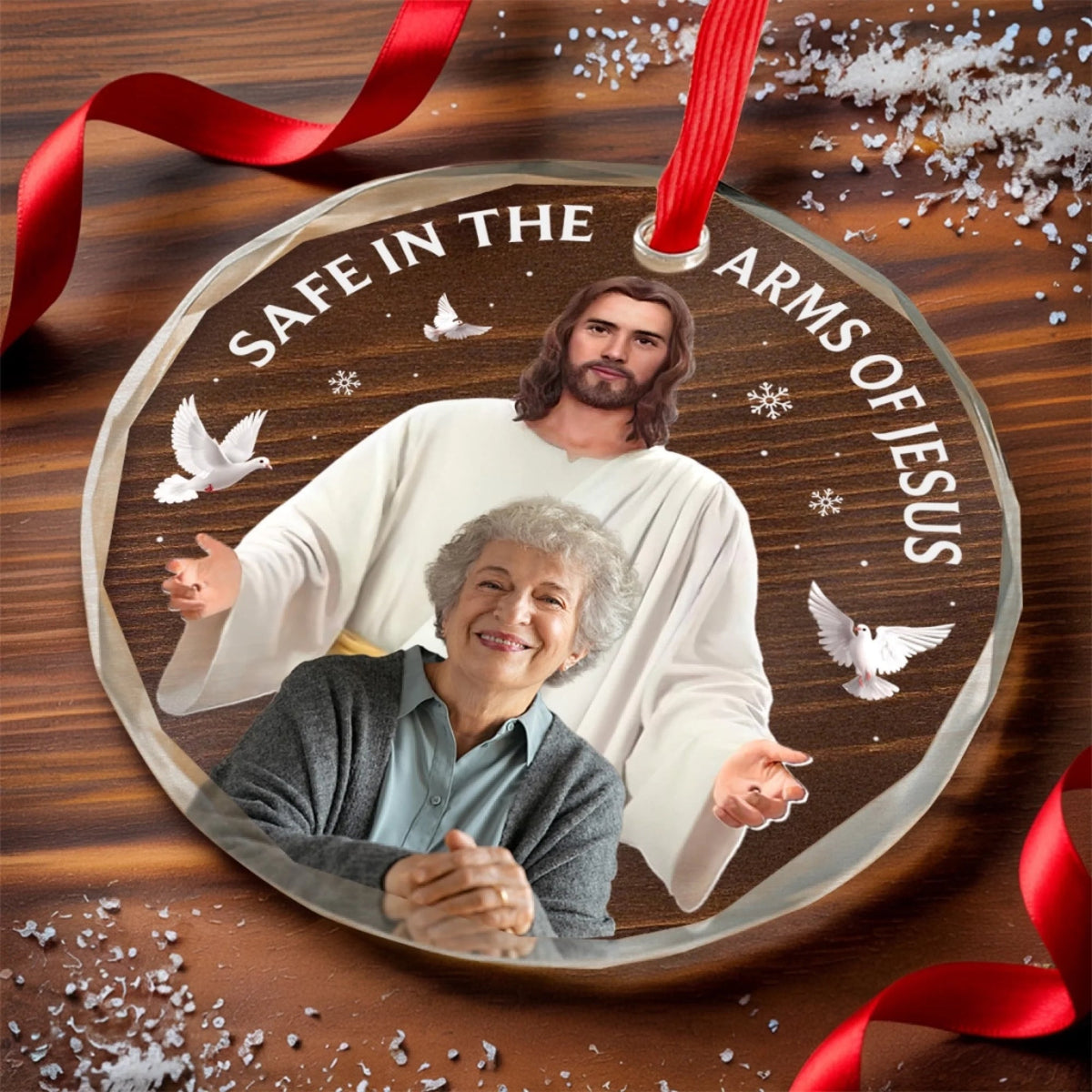 Always with you-Personalized Memorial Glass Ornament