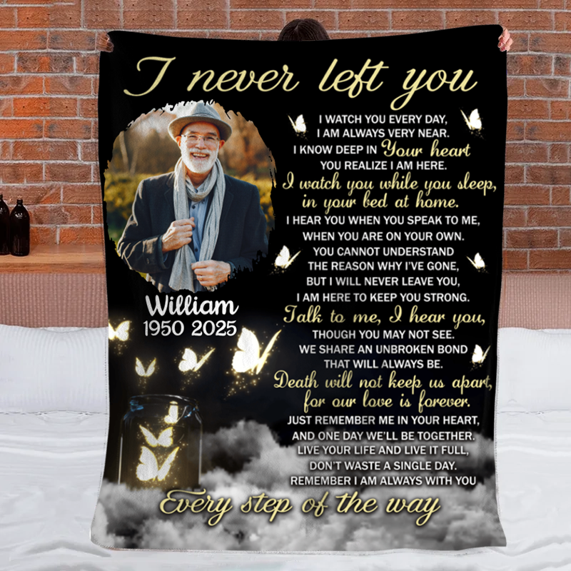 Every Step Of The Way - Personalized Memorial Blanket