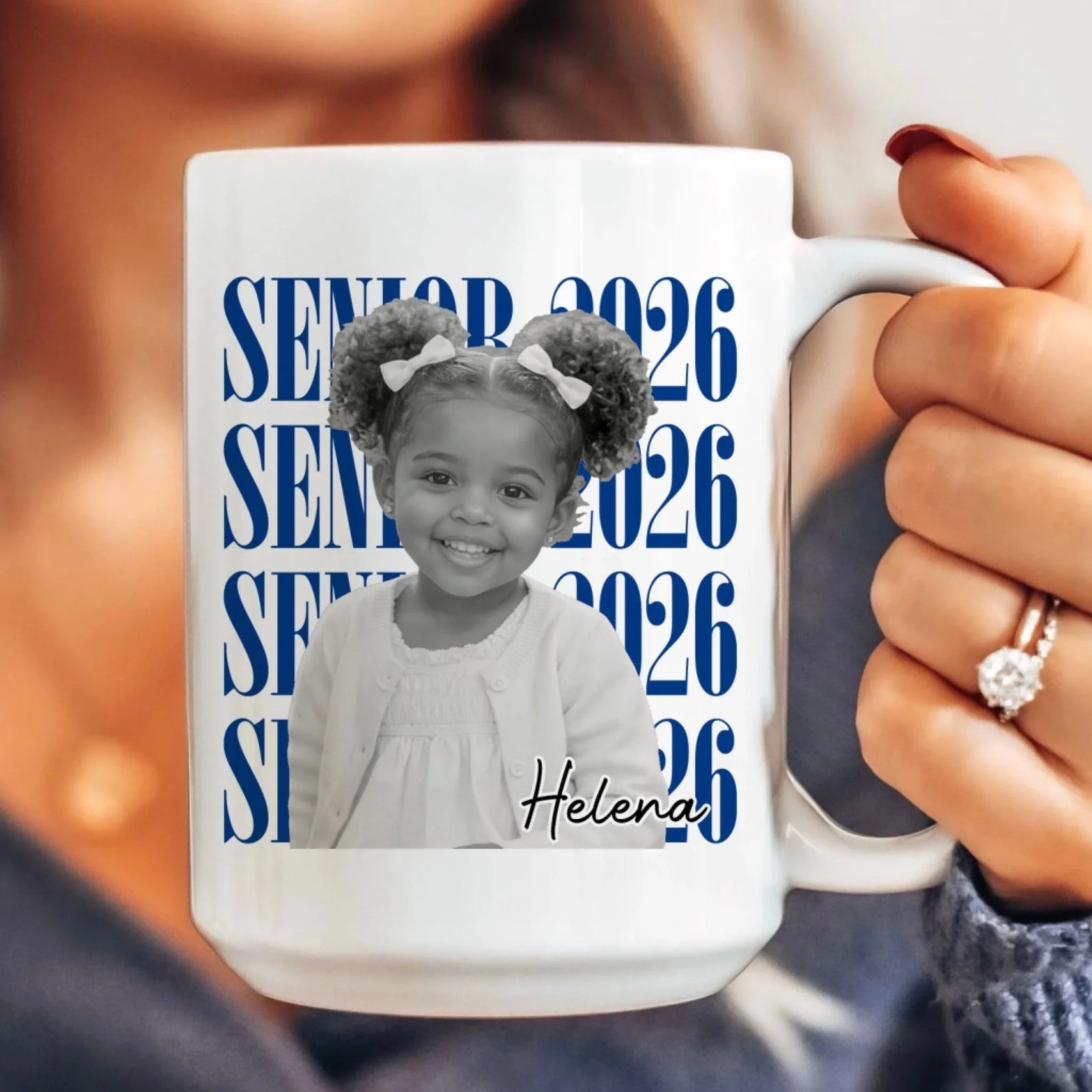 Senior 2026 Graduation With Name And Photo - Personalized Mug, Class Of 2026 Celebration Gift