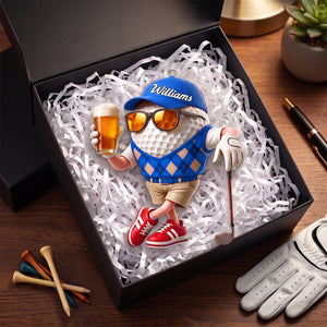 "Beer & Golf" – Personalized Keychain | A Fun Gift For Golf Lovers