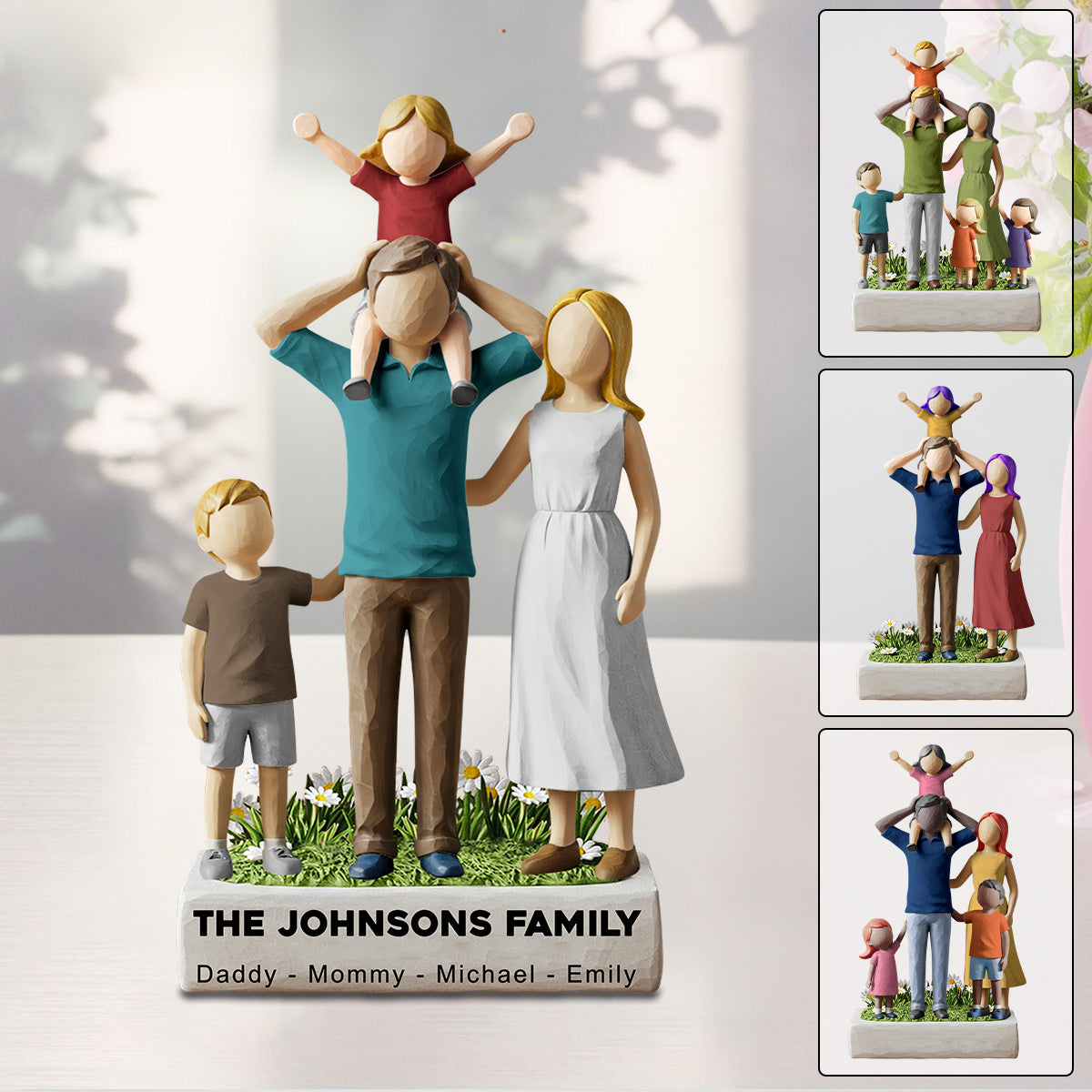 We Love You Dad Mom - Personalized Family Custom Shaped Acrylic Plaque