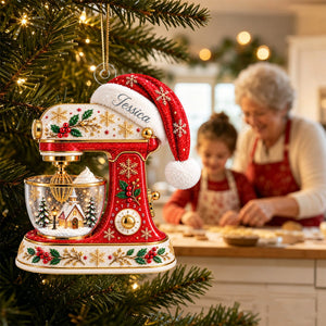 Just a Girl Who Loves Baking Mixer Personalized Christmas Ornament Kitchen Mixer Keepsake Baking Gift for Bakers