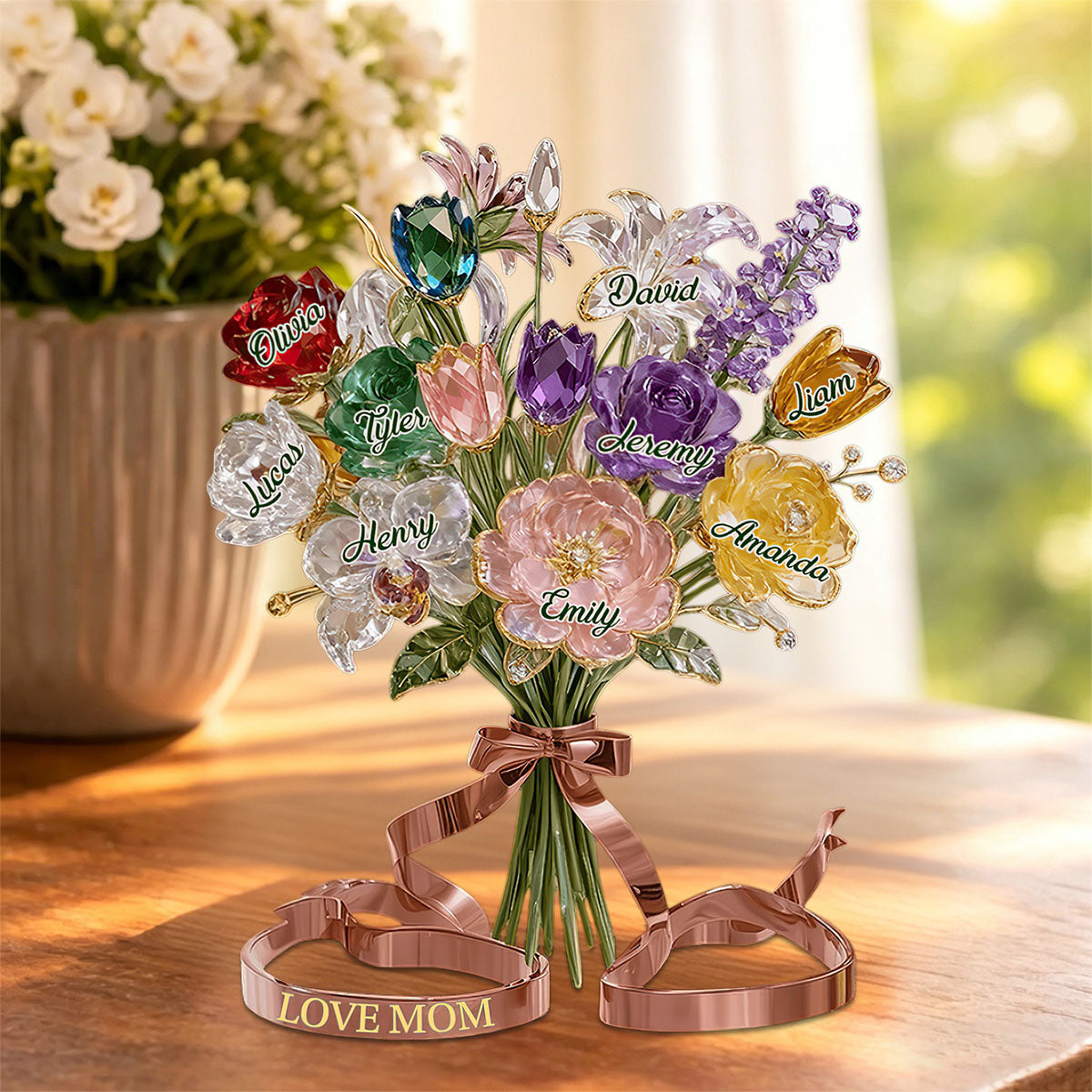 For Mom, Grandma, or Stepmom – Personalized Custom Acrylic Plaque Shaped Just for Her