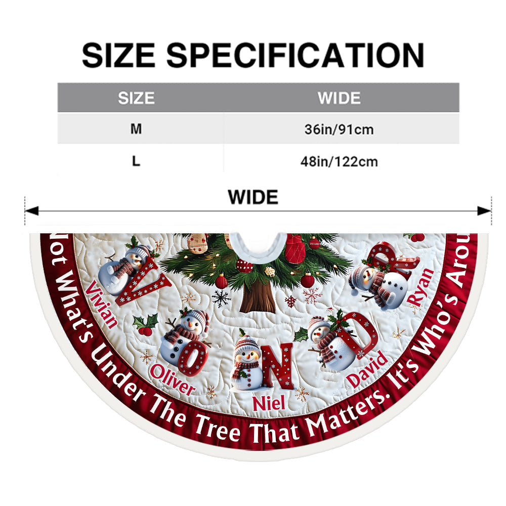 It's Not What's Under The Tree That Matters - Personalized Custom Family Tree Skirt